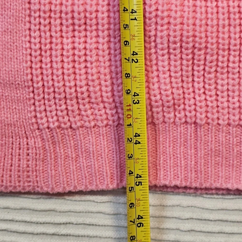 36point5 Pink Waffle Knit Longline Duster Cardigan Sweater Mens Size Medium